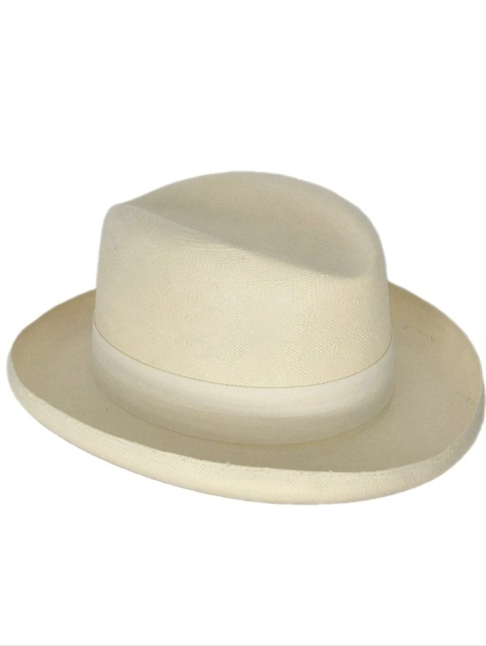 Dobbs Fifth Ave. "El Dorado" Genuibe Shantung Panama Straw Hat Size 7-5/8 ( 61 )